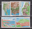 Монако 1978, Виды и строения княжества, 5 марок-миниатюра